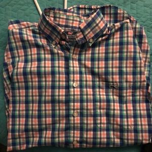 2 Vineyard Vines Slim Whale Shirts, Size Medium